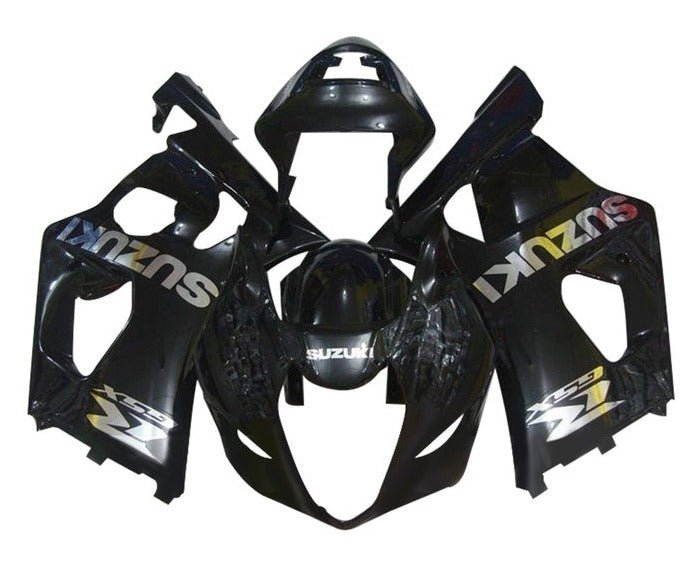 Suzuki GSXR1000 Fairings (2003-2004) Black, Chrome at KingsMotorcycleFairings.com