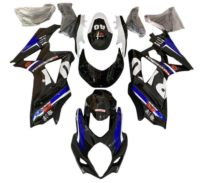 Suzuki GSXR 1000 Fairings (2005-2006) Black, Blue, White, Yoshimura at KingsMotorcycleFairings.com
