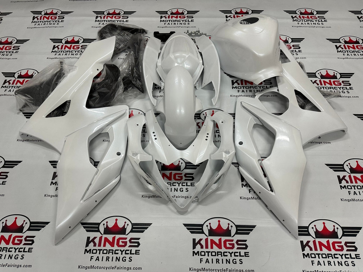 Suzuki GSXR1000 Fairings (2005-2006) Pearl White at KingsMotorcycleFairings.com