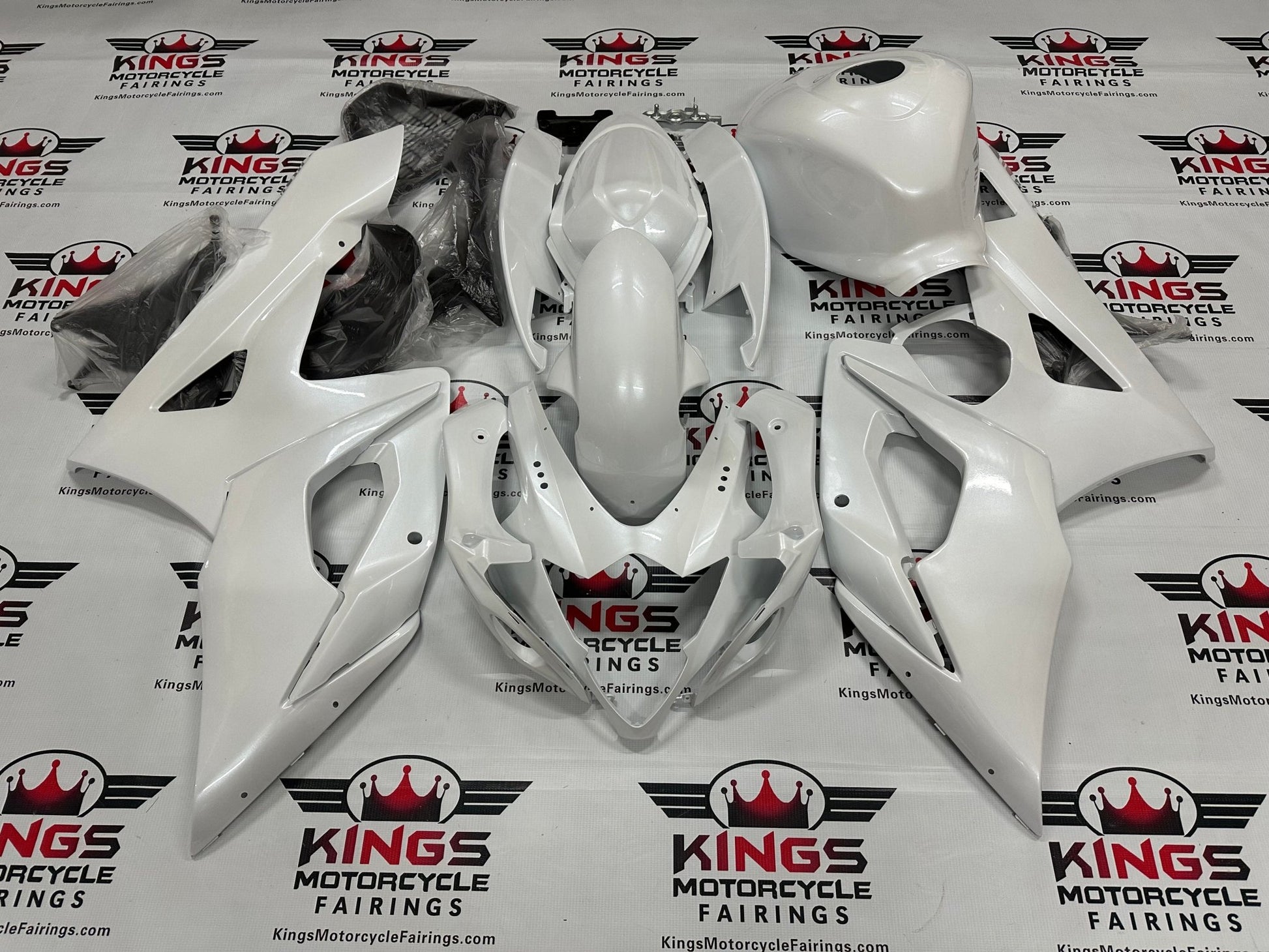 Suzuki GSXR1000 Fairings (2005-2006) Pearl White at KingsMotorcycleFairings.com
