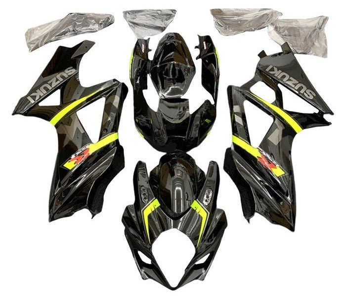Suzuki GSXR 1000 Fairings (2007-2008) Black, Yellow, Red, Gray at KingsMotorcycleFairings.com
