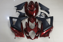 Suzuki GSXR1000 Fairings (2007-2008) Candy Red Faux Carbon Fiber, Black at KingsMotorcycleFairings.com