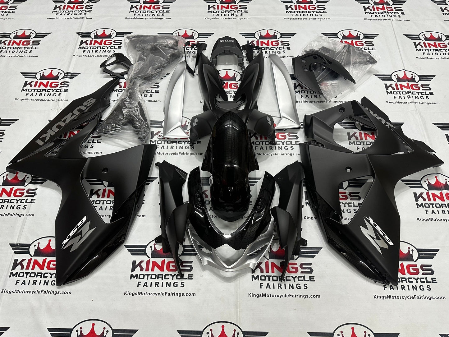 Suzuki GSXR1000 Fairings (2009-2016) Black Gloss, Matte Black, Matte Silver at KingsMotorcycleFairings.com