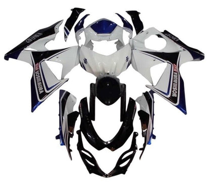 Suzuki GSXR 1000 Fairings (2009-2016) Black, White, Blue Yoshimura at KingsMotorcycleFairings.com