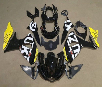 Suzuki GSXR1000 Fairings (2009-2016) Black, White, Yellow at KingsMotorcycleFairings.com