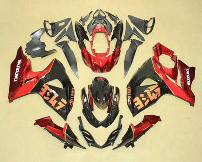 Suzuki GSXR1000 Fairings (2009-2016) Candy Red, Black, Orange at KingsMotorcycleFairings.com