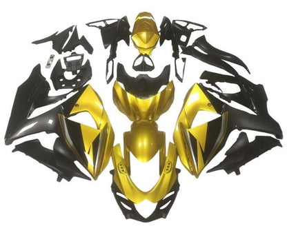 Suzuki GSXR1000 Fairings (2009-2016) Gold, Black, Dark Gray at KingsMotorcycleFairings.com