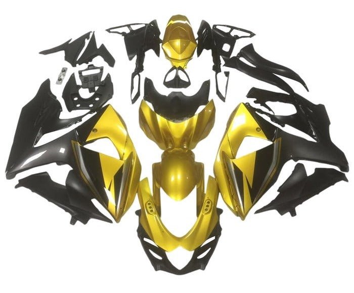 Suzuki GSXR 1000 Fairings (2009-2016) Gold, Black, Dark Gray at KingsMotorcycleFairings.com