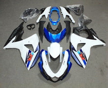 Suzuki GSXR 1000 Fairings (2009-2016) Matte White, Blue at KingsMotorcycleFairings.com