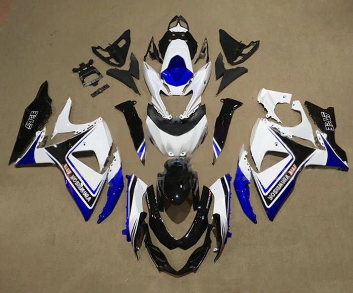 Suzuki GSXR 1000 Fairings (2009-2016) White, Black, Blue Yoshimura at KingsMotorcycleFairings.com