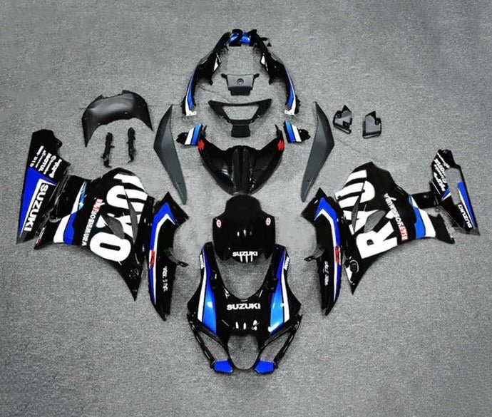 Suzuki GSXR1000 Fairings (2017-2025) Black, Blue, White at KingsMotorcycleFairings.com