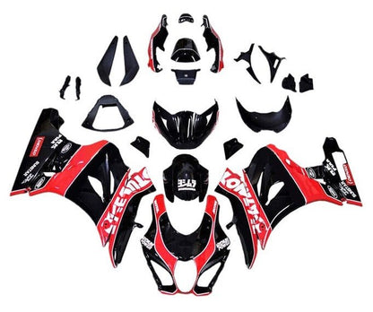 Suzuki GSXR1000 Fairings (2017-2025) Black, Red, White Pinstripe at KingsMotorcycleFairings.com