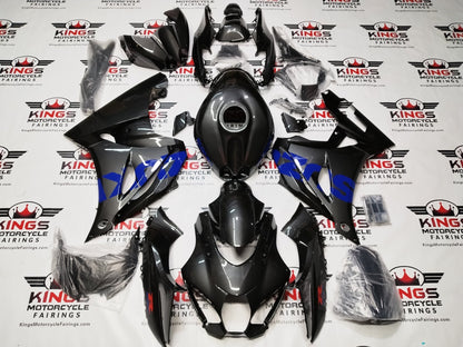 Suzuki GSXR1000 Fairings (2017-2025) Faux Carbon Fiber, Blue, Red at KingsMotorcycleFairings.com