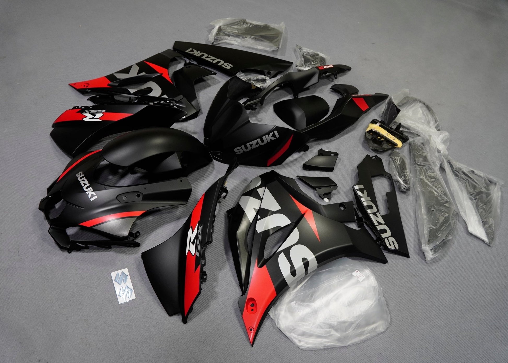 Suzuki GSX-R1000 Fairings (2017-2025) Matte Black, Red, Silver at KingsMotorcycleFairings.com