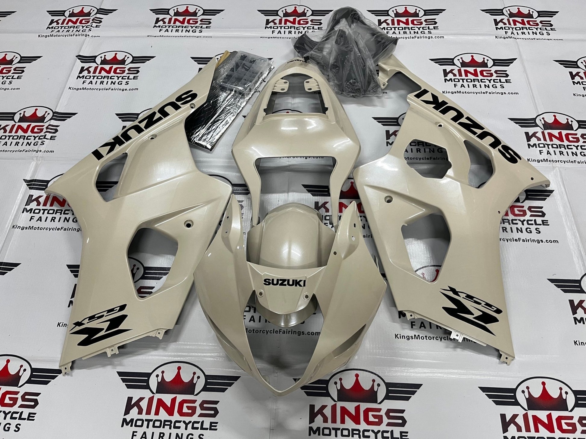 Suzuki GSXR 1000 Fairings (2003-2004) Pearl Sand & Black at KingsMotorcycleFairings.com