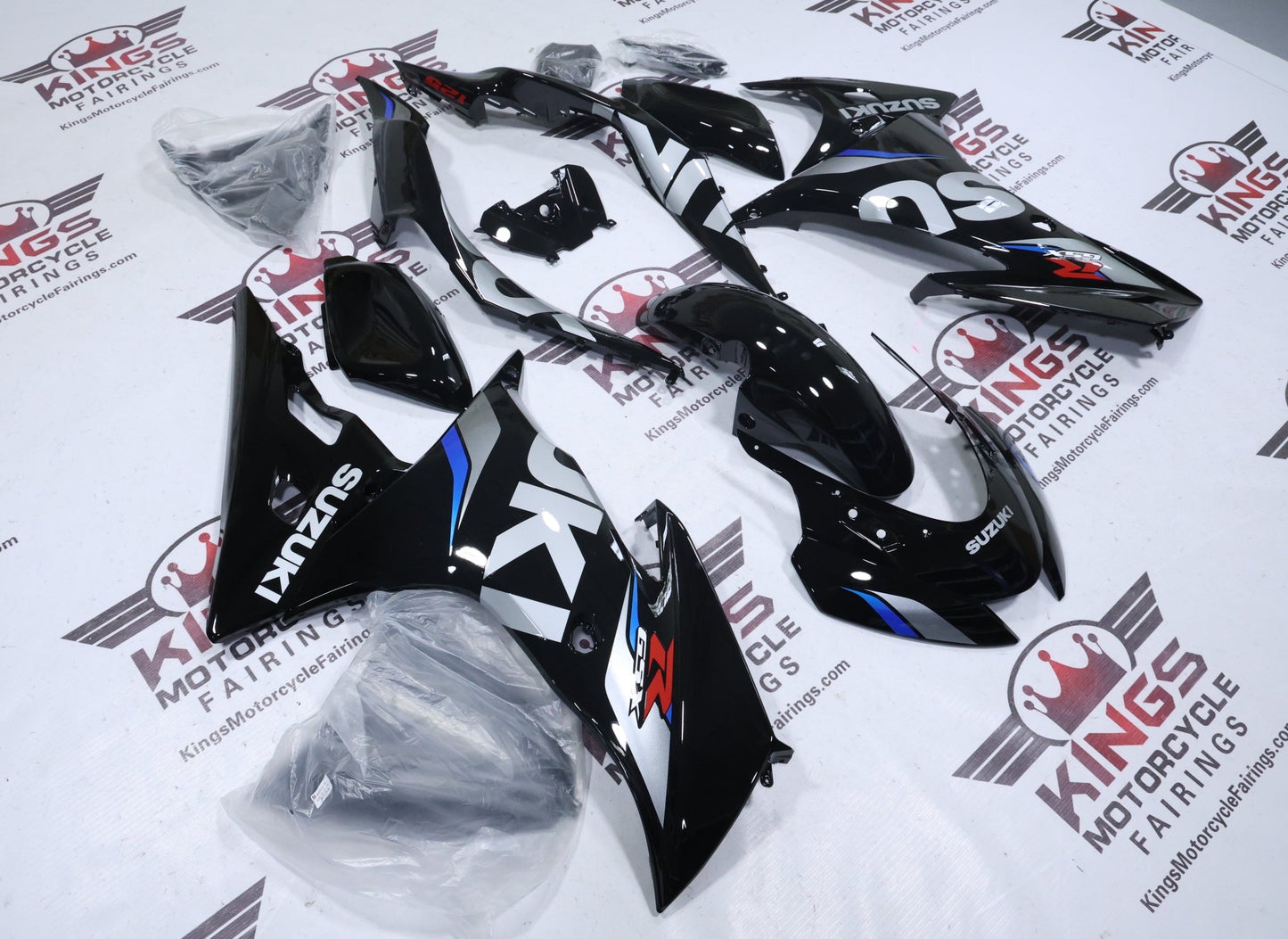 Suzuki GSXR125 Fairing Kit (2017-2025) Black, Silver, Blue at KingsMotorcycleFairings.com