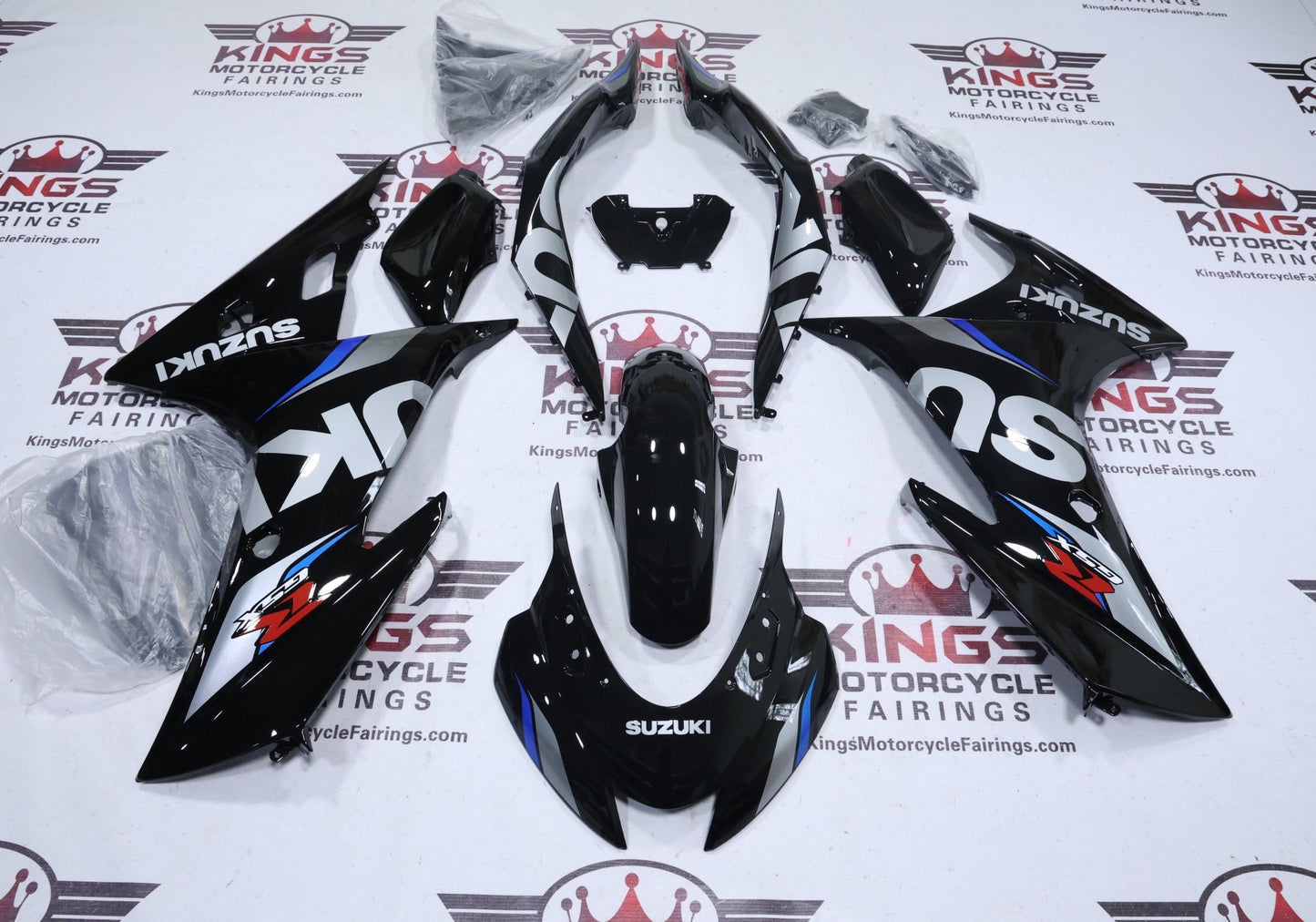Suzuki GSXR125 Fairing Kit (2017-2025) Black, Silver, Blue from KingsMotorcycleFairings.com