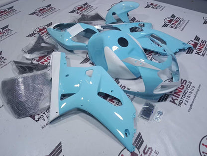 Suzuki GSXR600 Fairing Kit (2000-2003) Baby Blue, White at KingsMotorcycleFairings.com
