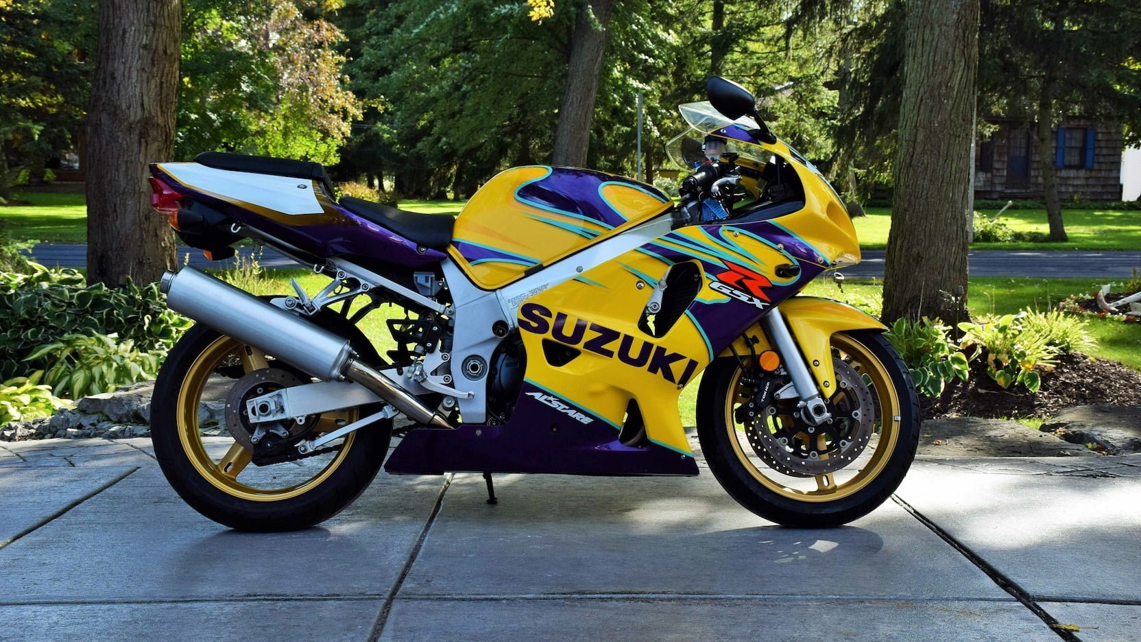 Suzuki GSXR600 Fairing Kit (2000-2003) Yellow, Purple Alstare at KingsMotorcycleFairings.com