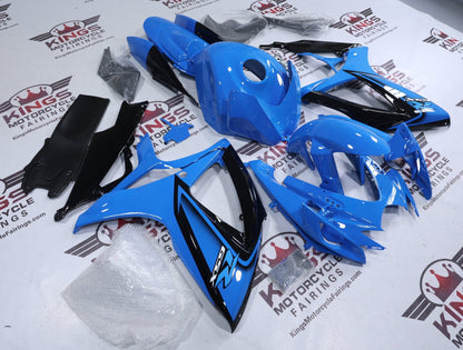 Suzuki GSXR600 Fairing Kit (2006-2007) Light Blue, Black at KingsMotorcycleFairings.com
