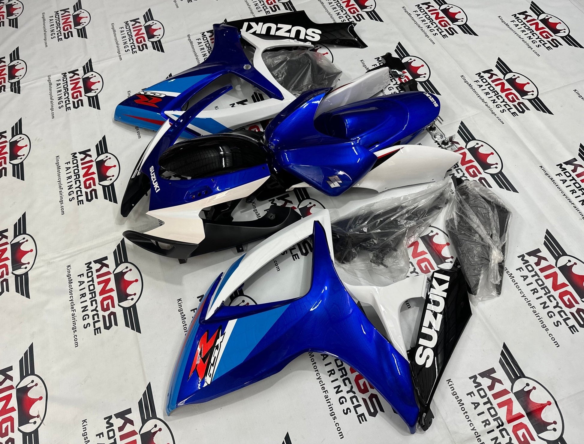 Suzuki GSXR600 Fairing Kit (2006-2007) White, Dual Blue, Red, Black from KingsMotorcycleFairings.com