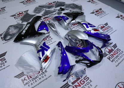 Suzuki GSXR600 Fairing Kit (2025-2026) Blue, Silver, Black, White at KingsMotorcycleFairings.com