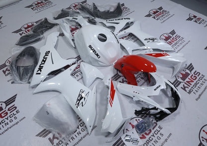Suzuki GSXR600 Fairing Kit (2025-2026) Pearl White, Red from KingsMotorcycleFairings.com