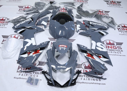 Suzuki GSXR600 Fairing Set (2011-2024) Nardo Gray, White, Black from KingsMotorcycleFairings.com