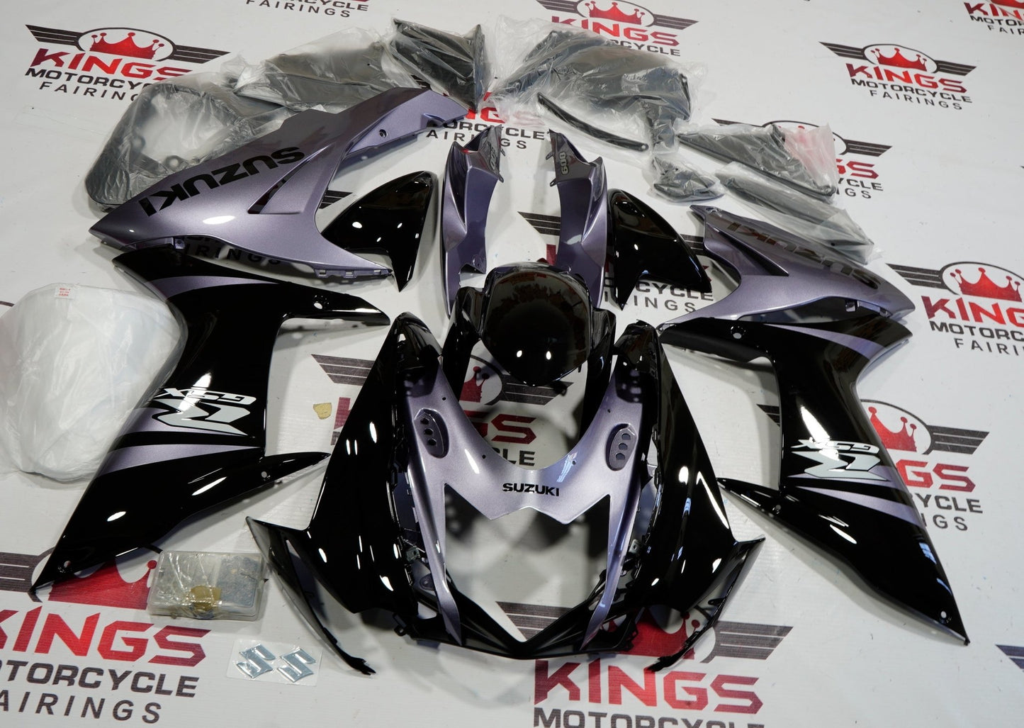 Suzuki GSXR600 Fairing Set (2025-2026) Black, Gray at KingsMotorcycleFairings.com
