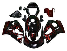 Suzuki GSXR600 Fairings (1996-1999) Black, Red Fire at KingsMotorcycleFairings.com