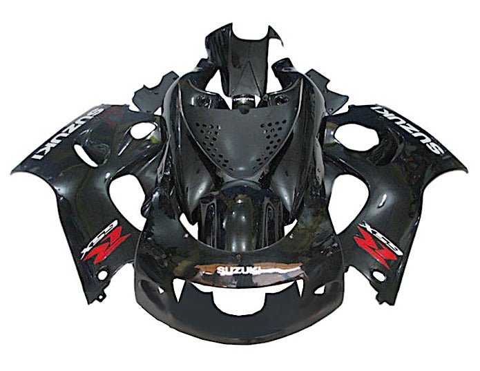 Suzuki GSXR 600 Fairings (1996-1999) Black, White, Red at KingsMotorcycleFairings.com