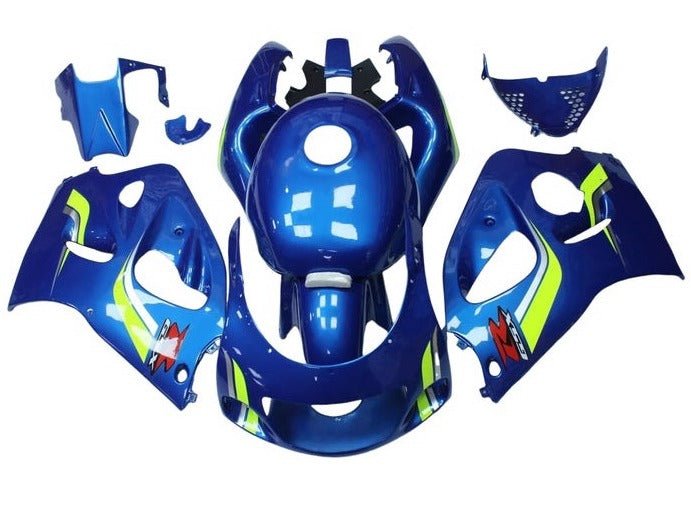 Suzuki GSXR 600 Fairings (1996-1999) Blue, Yellow, White at KingsMotorcycleFairings.com