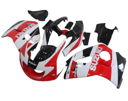 Suzuki GSXR 600 Fairings (1996-1999) White, Red, Black at KingsMotorcycleFairings.com