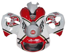 Suzuki GSXR600 Fairings (1996-1999) White, Red, Lucky Strike at KingsMotorcycleFairings.com