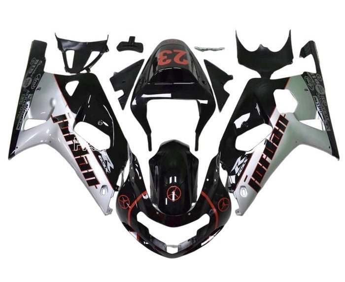 Suzuki GSXR600 Fairings (2000-2003) Black, Gray, Red Jordan at KingsMotorcycleFairings.com
