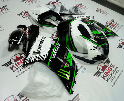 Suzuki GSXR600 Fairings (2000-2003) Black, White, Green at KingsMotorcycleFairings.com