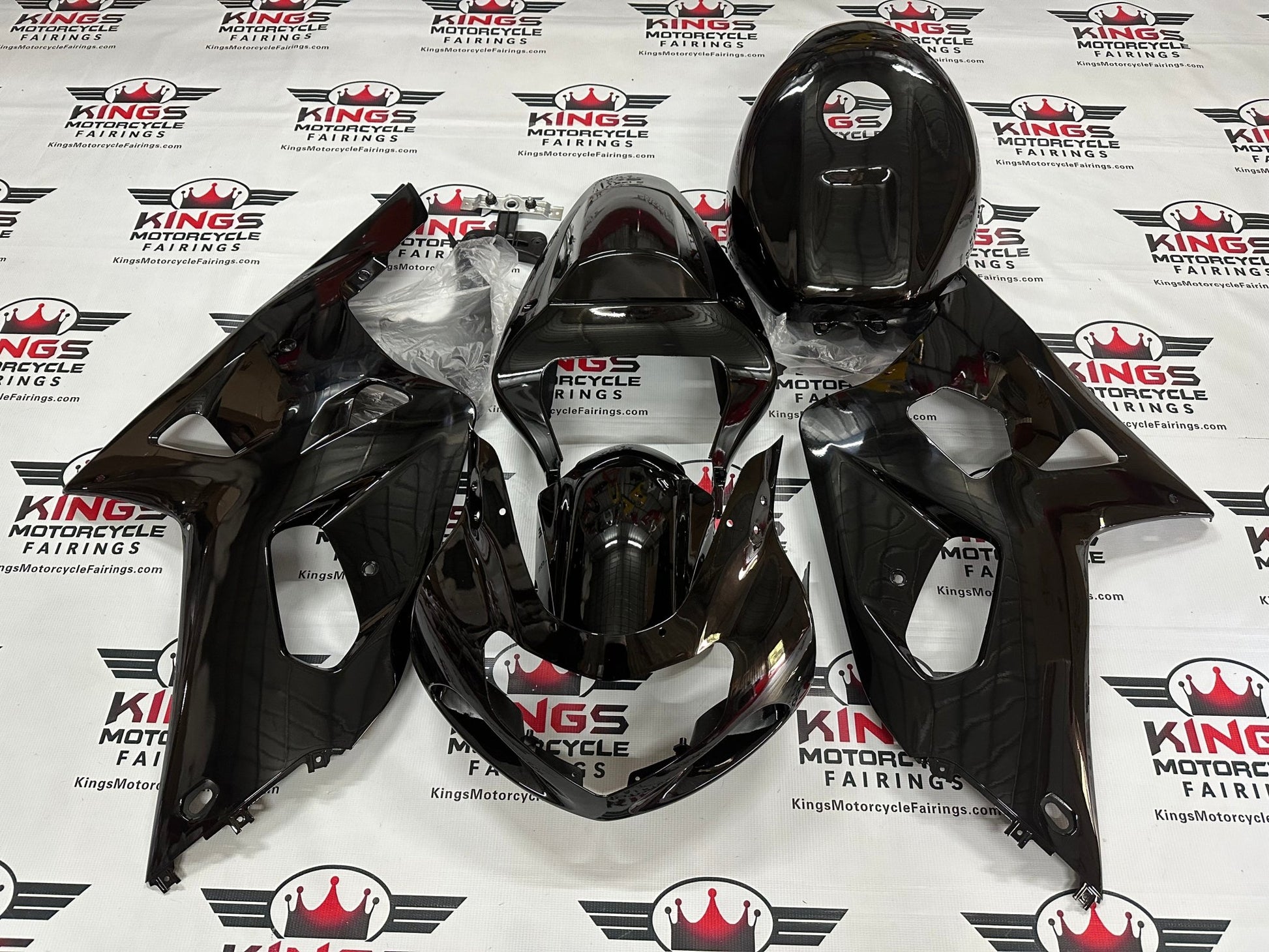 Suzuki GSXR600 Fairings (2000-2003) All Black at KingsMotorcycleFairings.com