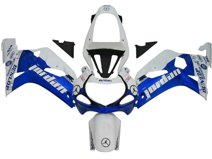 Suzuki GSXR 600 Fairings (2000-2003) Blue, White Jordan from KingsMotorcycleFairings.com