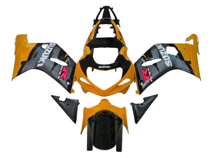 Suzuki GSXR 600 Fairings (2000-2003) Dark Yellow, Dark Gray from KingsMotorcycleFairings.com