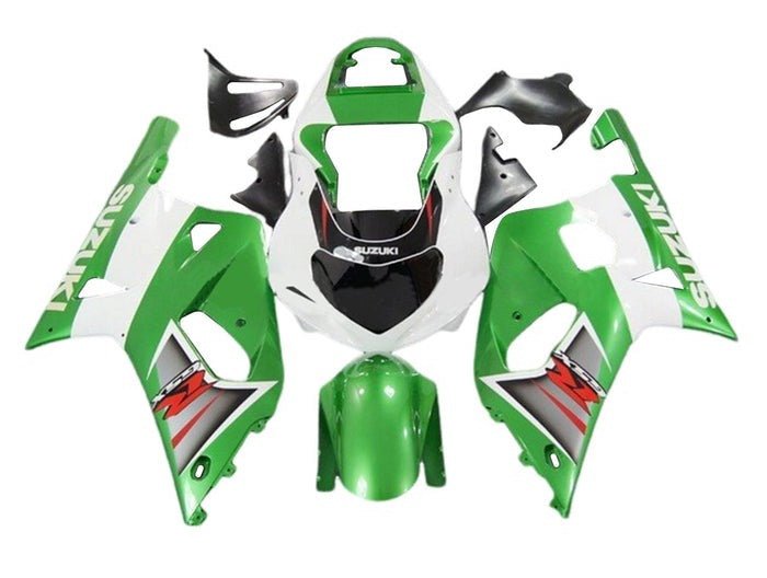 Suzuki GSXR600 Fairings (2000-2003) Green, White, Red at KingsMotorcycleFairings.com