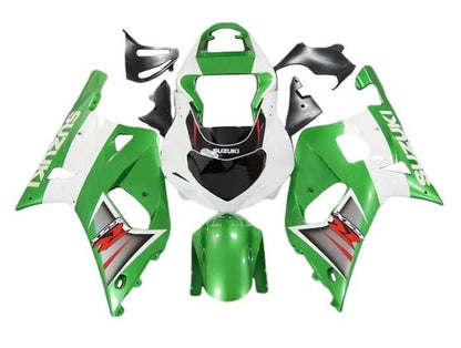 Suzuki GSXR 600 Fairing kit (2000-2003) Green, White, Red at KingsMotorcycleFairings.com