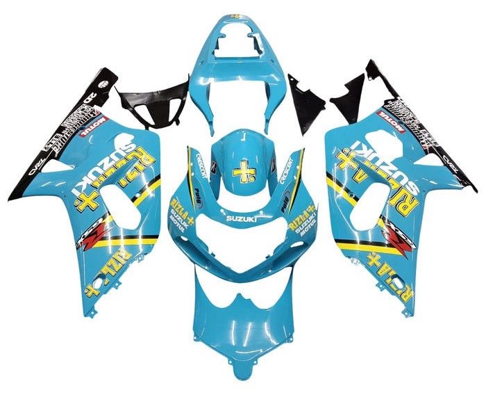 Suzuki GSXR 600 Fairings (2000-2003) Light Blue, Yellow, Black, Rizla at KingsMotorcycleFairings.com