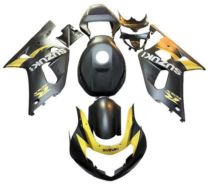 Suzuki GSXR600 Fairings (2000-2003) Matte Black, Matte Yellow at KingsMotorcycleFairings.com