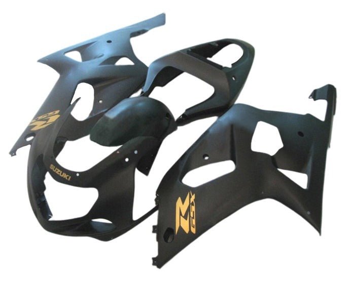 Suzuki GSXR 600 Fairings (2000-2003) Matte Black, Yellow at KingsMotorcycleFairings.com