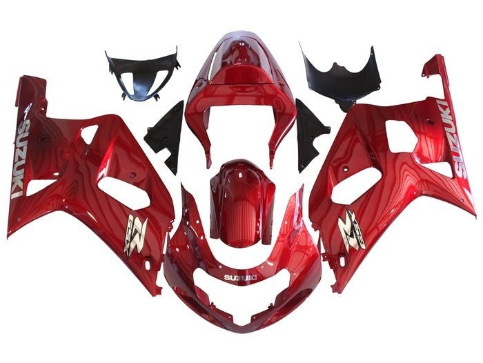 Suzuki GSXR600 Fairings (2000-2003) Red, Chrome at KingsMotorcycleFairings.com