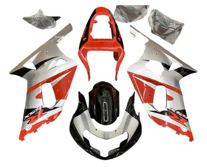 Suzuki GSXR 600 Fairings (2000-2003) Silver, Black, Red at KingsMotorcycleFairings.com