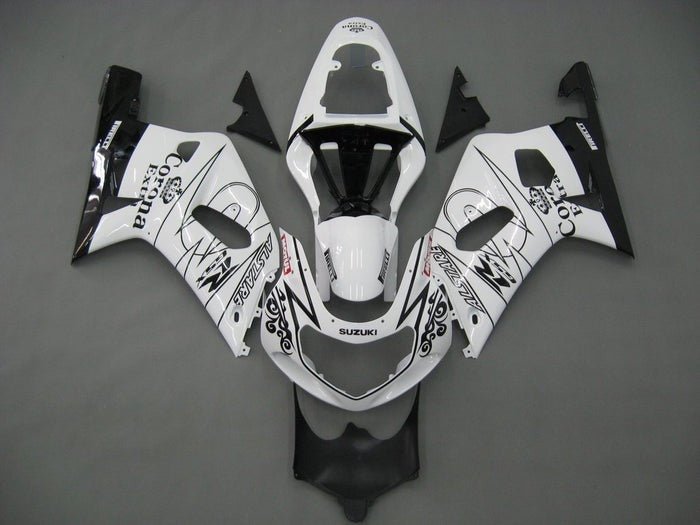 Suzuki GSXR600 Fairings (2000-2003) White, Black Tribal at KingsMotorcycleFairings.com