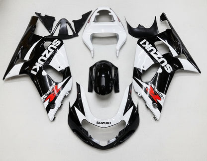 Suzuki GSXR600 Fairings (2000-2003) White, Black at KingsMotorcycleFairings.com