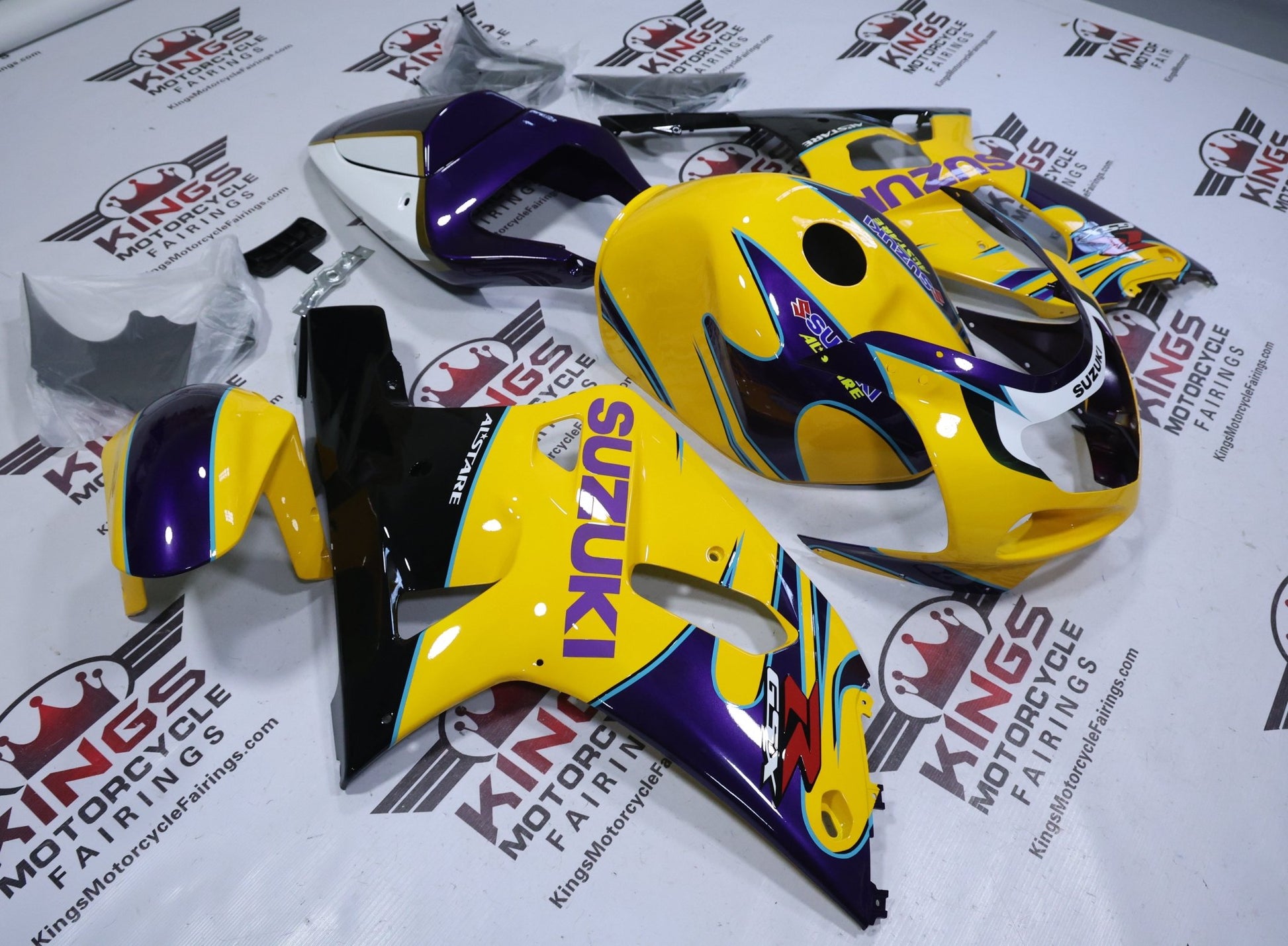 Suzuki GSXR600 Fairings (2000-2003) Yellow, Purple Alstare at KingsMotorcycleFairings.com