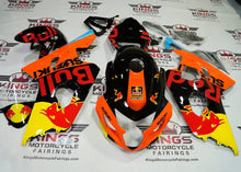 Suzuki GSXR600 Fairings (2004-2005) Black, Orange, Red Bull at KingsMotorcycleFairings.com